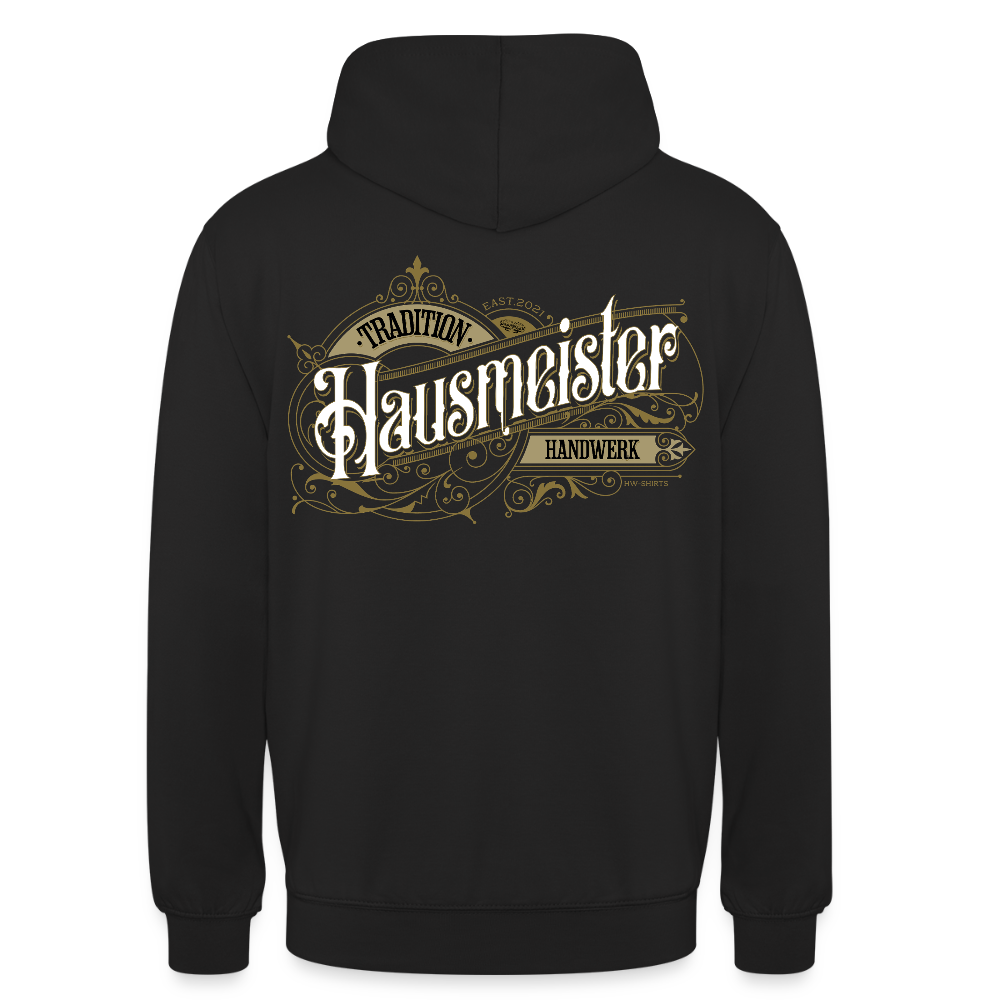 Unisex Hoodie "Hausmeister" Nostalgie Handwerk Schwarz Unisex Hoodie {{ color }}