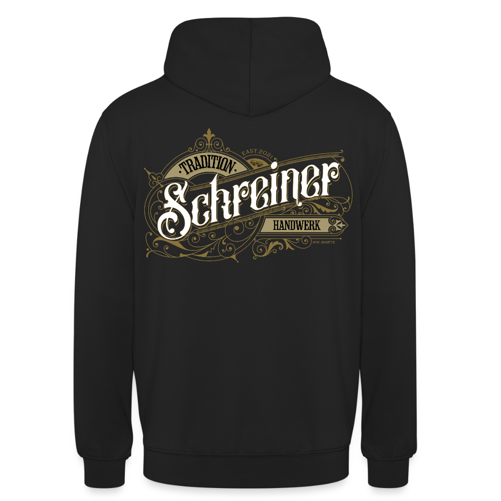 Unisex Hoodie "Schreiner" Nostalgie Handwerk Schwarz Unisex Hoodie {{ color }}