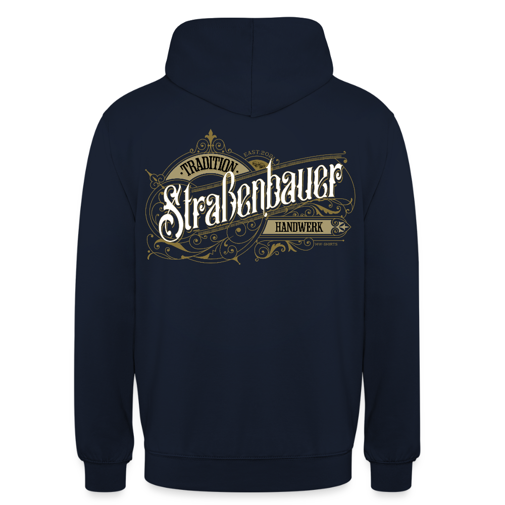 Unisex Hoodie "Strassenbauer" Nostalgie Handwerk Navy Unisex Hoodie {{ color }}