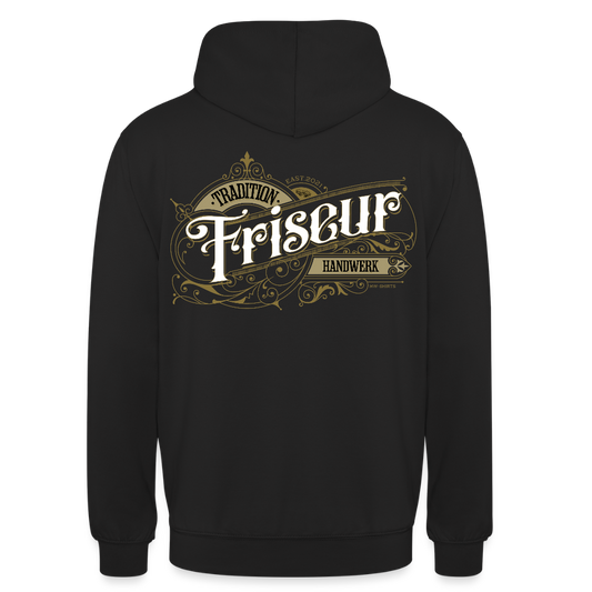 Unisex Hoodie "Friseur" Nostalgie Handwerk Schwarz Unisex Hoodie {{ color }}
