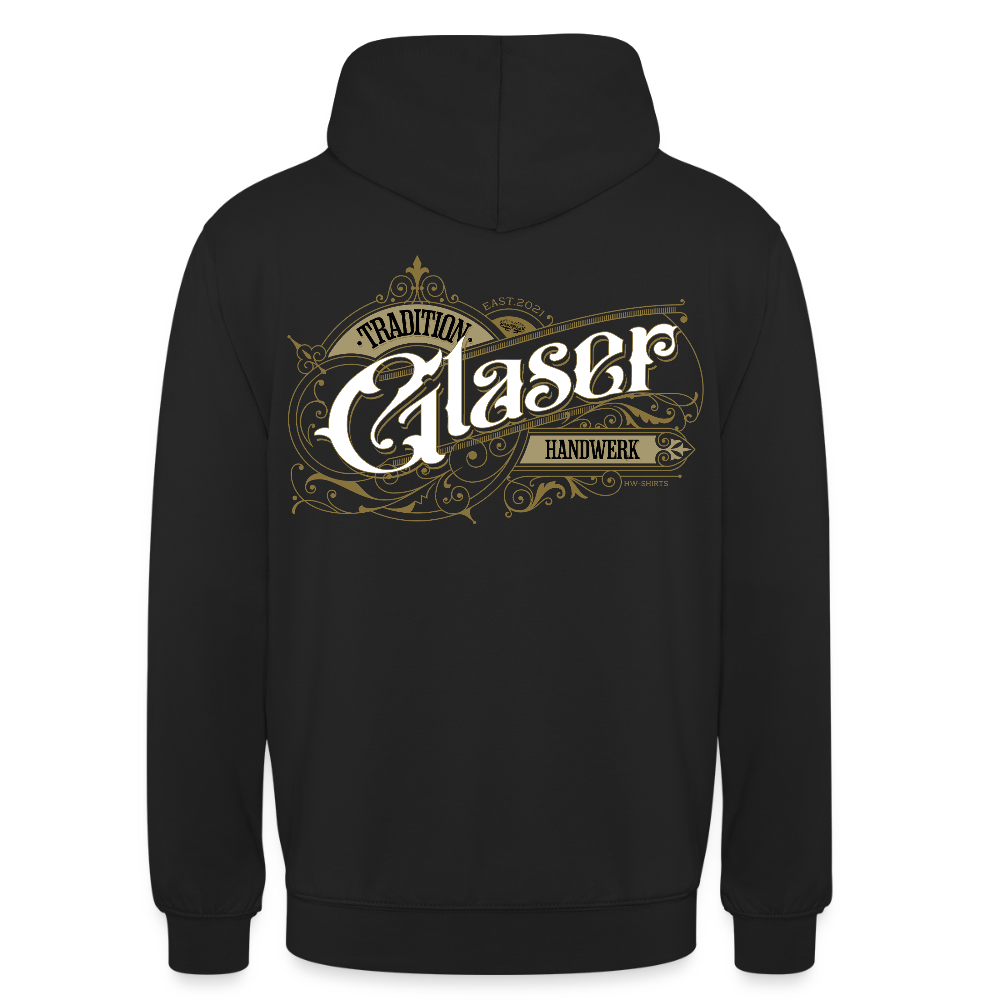 Unisex Hoodie "Glaser" Nostalgie Handwerk Schwarz Unisex Hoodie {{ color }}