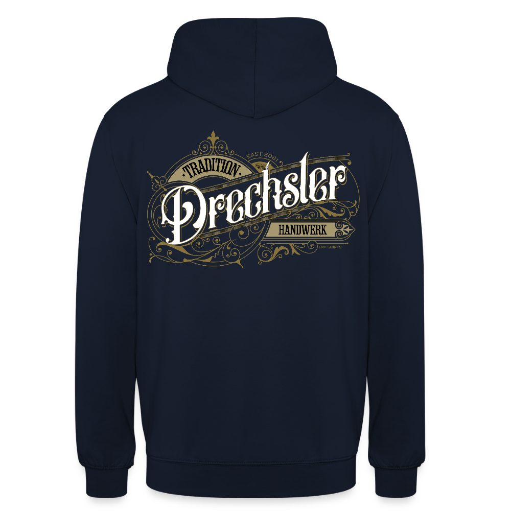 Unisex Hoodie "Drechsler" Nostalgie Handwerk Navy Unisex Hoodie {{ color }}