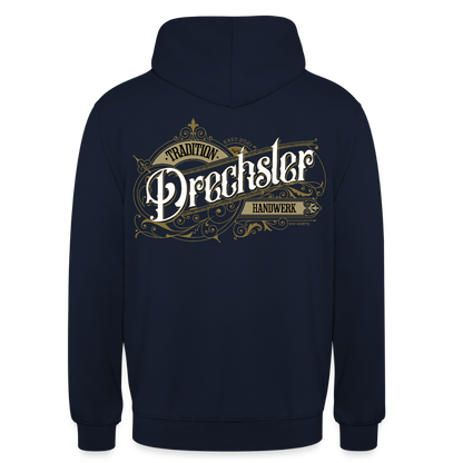Unisex Hoodie "Drechsler" Nostalgie Handwerk Navy Unisex Hoodie {{ color }}