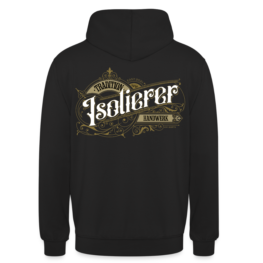 Unisex Hoodie "Isolierer" Nostalgie Handwerk Schwarz Unisex Hoodie {{ color }}