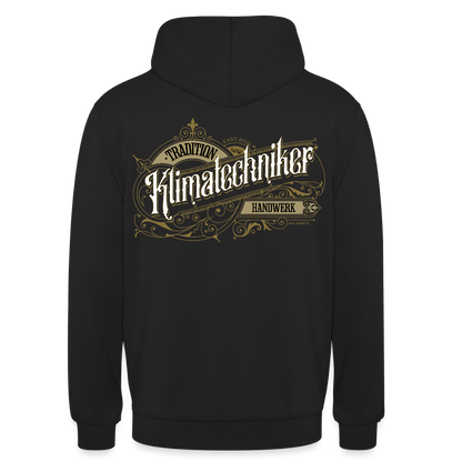 Unisex Hoodie "Klimatechniker" Nostalgie Handwerk Schwarz Unisex Hoodie {{ color }}
