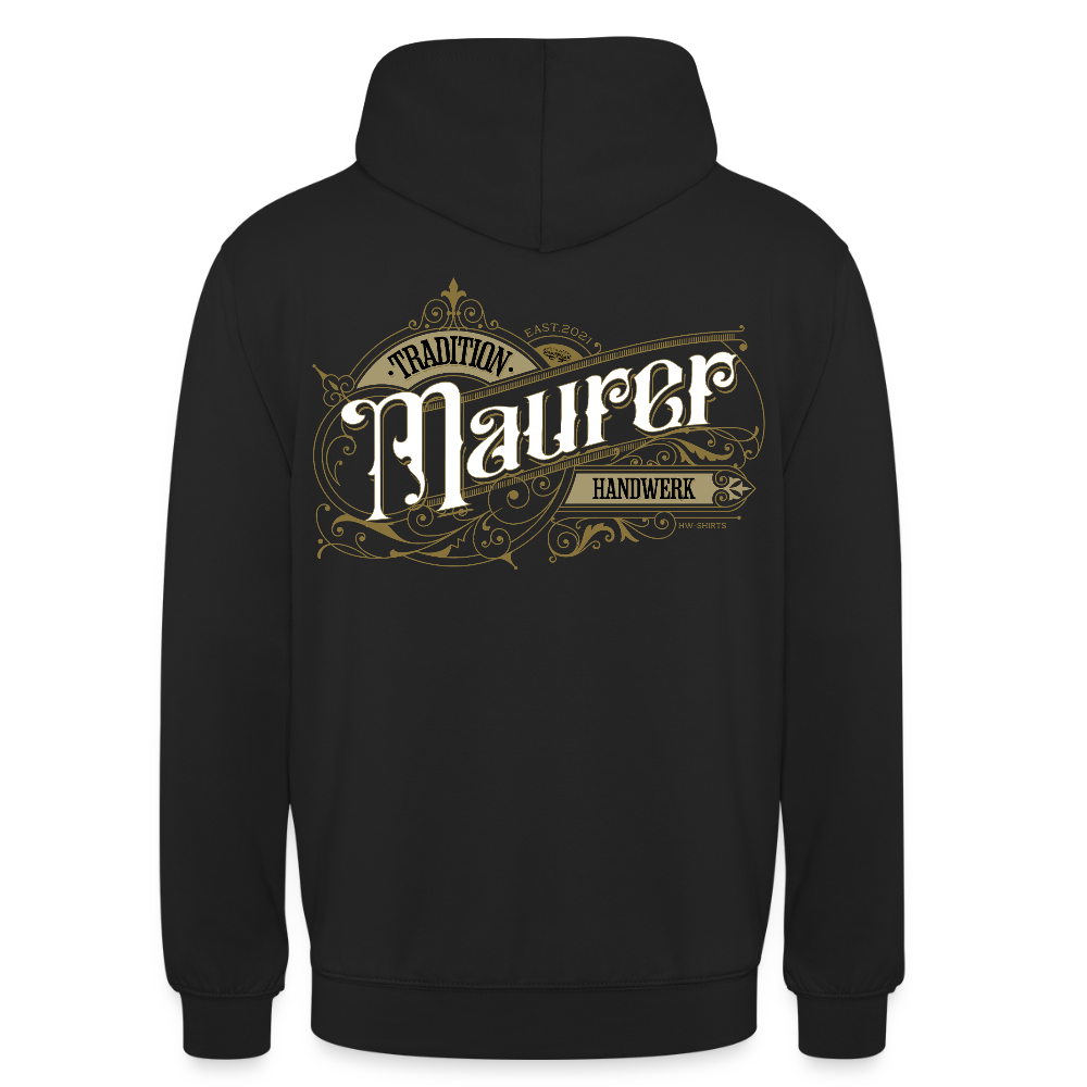 Unisex Hoodie "Maurer" Nostalgie Handwerk Schwarz Unisex Hoodie {{ color }}