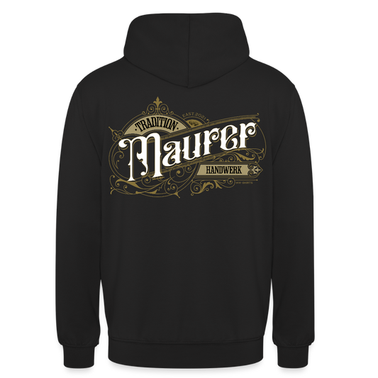 Unisex Hoodie "Maurer" Nostalgie Handwerk Schwarz Unisex Hoodie {{ color }}