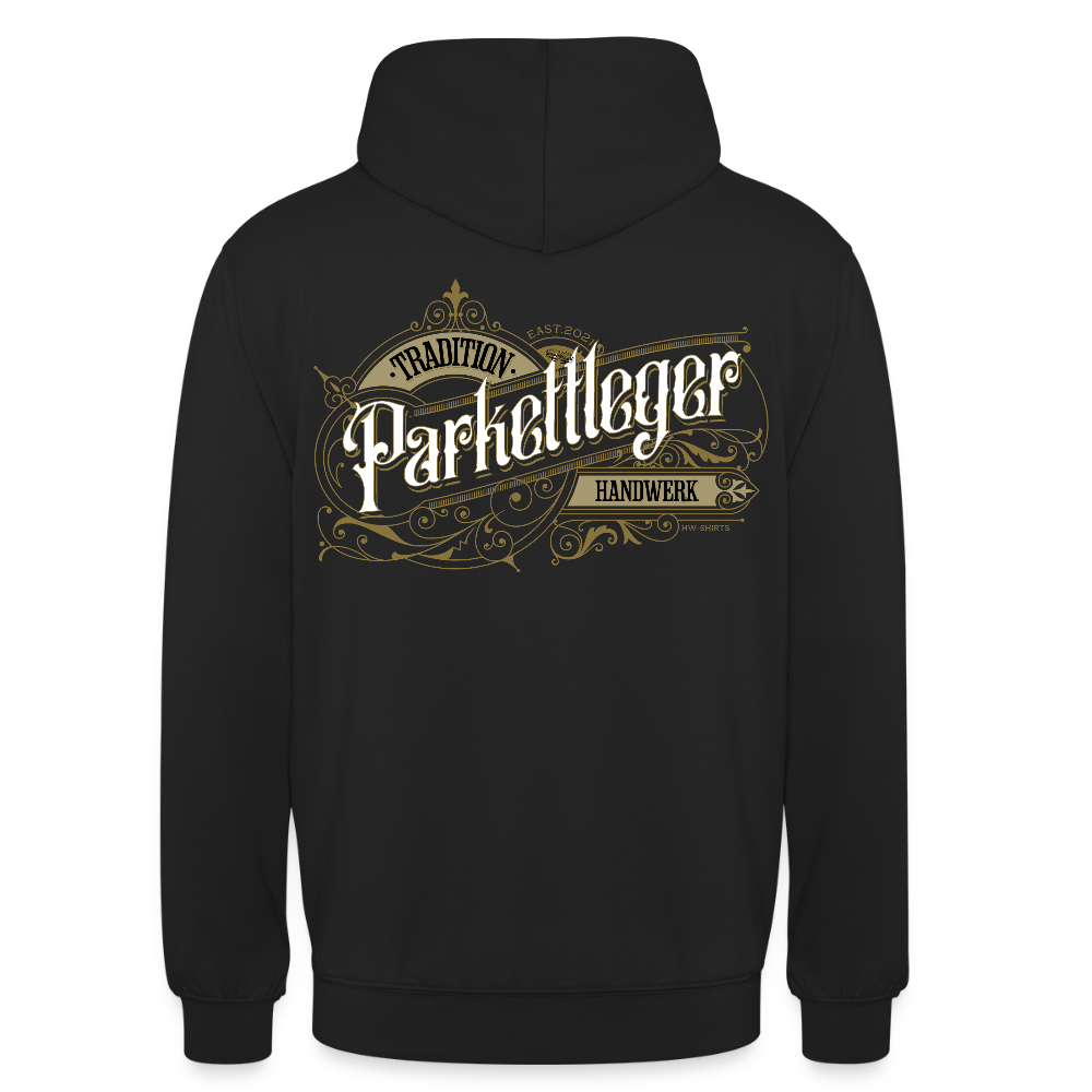 Unisex Hoodie "Parkettleger" Nostalgie Handwerk Schwarz Unisex Hoodie {{ color }}
