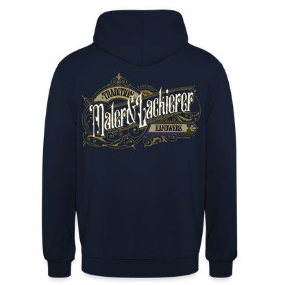 Unisex Hoodie "Maler& Lackierer" Nostalgie Handwerk Navy Unisex Hoodie {{ color }}