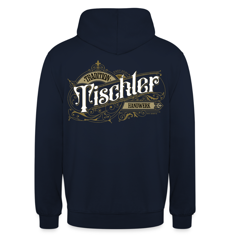 Unisex Hoodie "Tischler" Nostalgie Handwerk Navy Unisex Hoodie {{ color }}