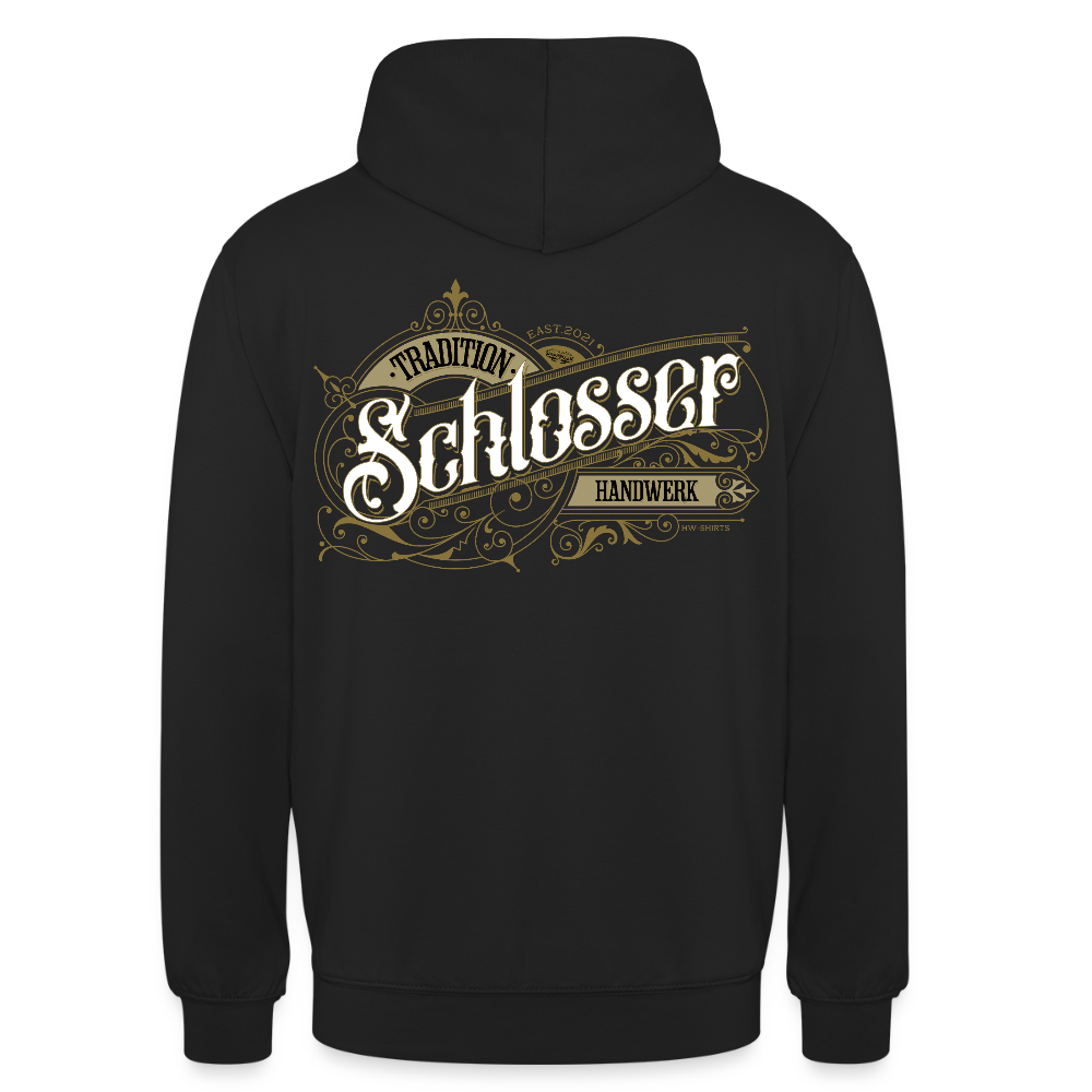 Unisex Hoodie "Schlosser" Nostalgie Handwerk Schwarz Unisex Hoodie {{ color }}