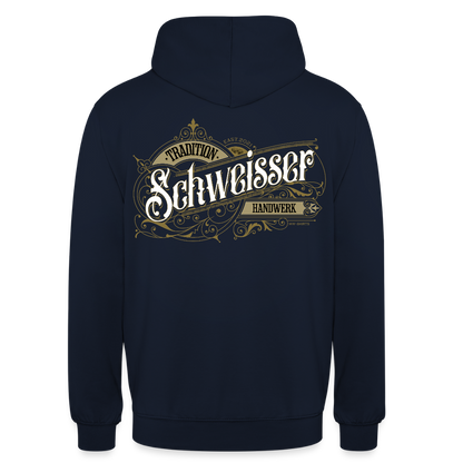 Unisex Hoodie "Schweisser" Nostalgie Handwerk Navy Unisex Hoodie {{ color }}