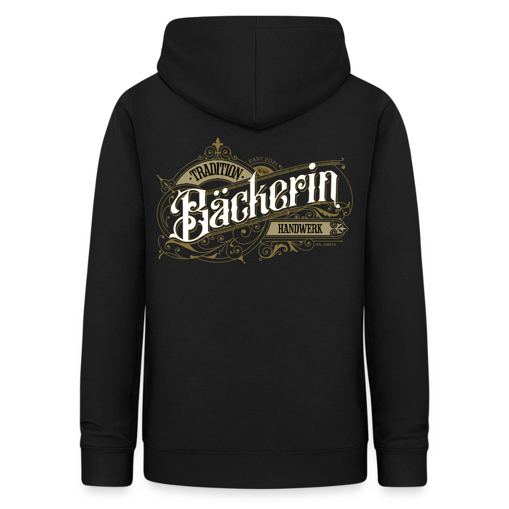 Frauen Hoodie "Bäckerin" Nostalgie Handwerk Schwarz Frauen Hoodie {{ color }}