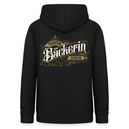 Frauen Hoodie "Bäckerin" Nostalgie Handwerk Schwarz Frauen Hoodie {{ color }}