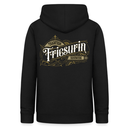Frauen Hoodie "Friseurin" Nostalgie Handwerk Schwarz Frauen Hoodie {{ color }}