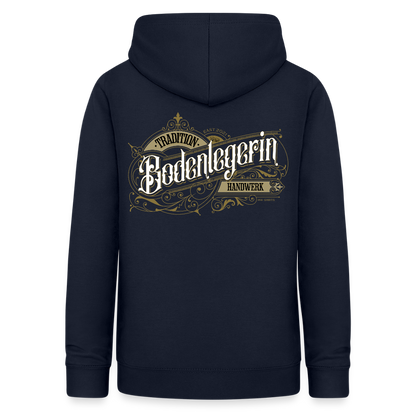 Frauen Hoodie "Bodenlegerin" Nostalgie Handwerk Navy Frauen Hoodie {{ color }}