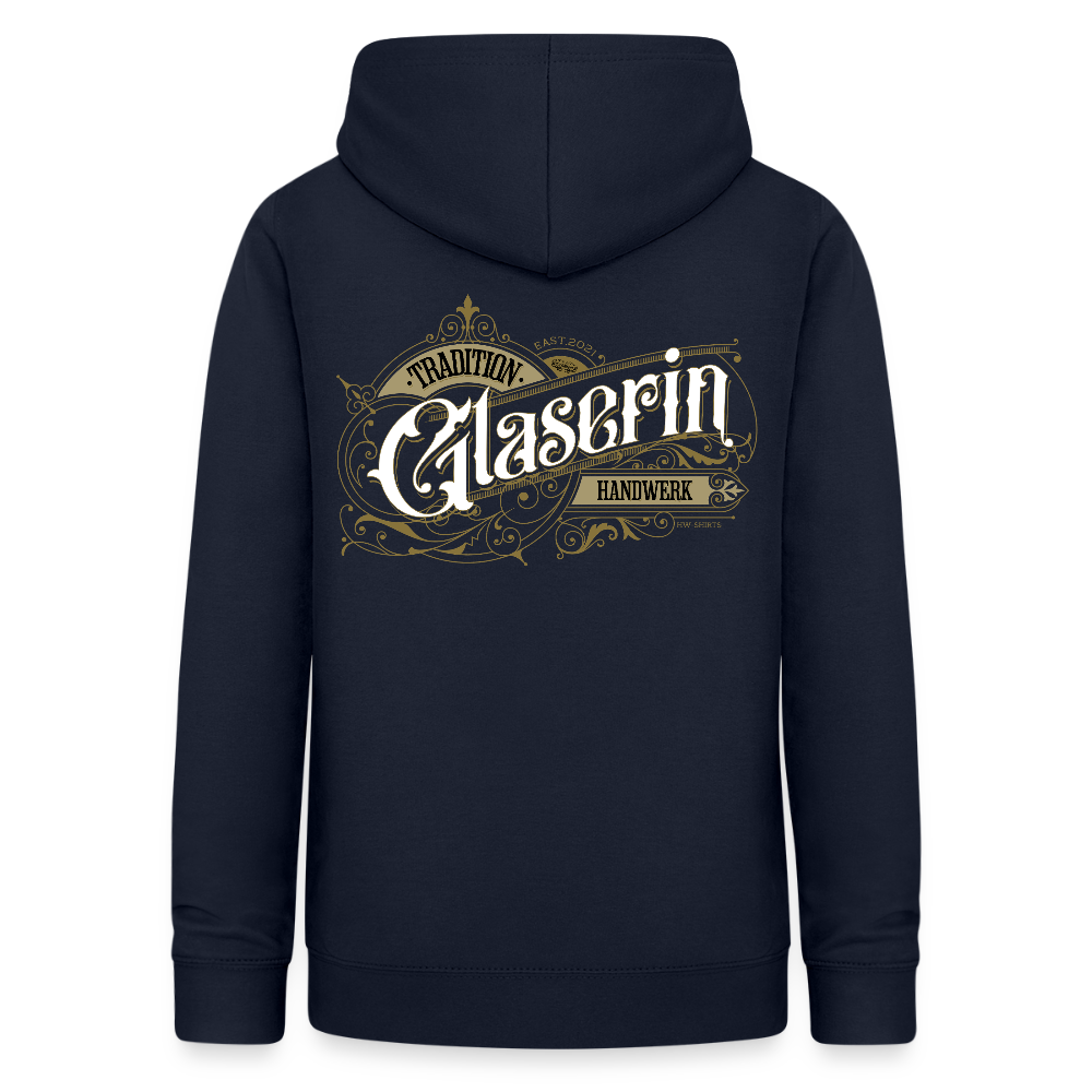 Frauen Hoodie "Glaserin" Nostalgie Handwerk Navy Frauen Hoodie {{ color }}