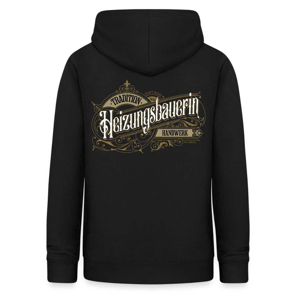 Frauen Hoodie "Heizungsbauerin" Nostalgie Handwerk Schwarz Frauen Hoodie {{ color }}
