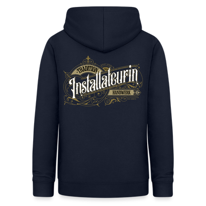 Frauen Hoodie "Installateurin" Nostalgie Handwerk Navy Frauen Hoodie {{ color }}