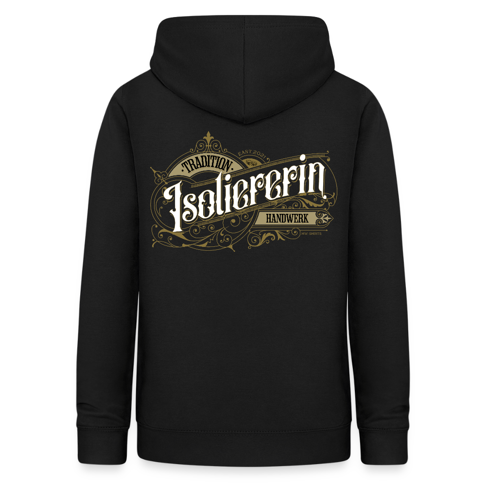 Frauen Hoodie "Isoliererin" Nostalgie Handwerk Schwarz Frauen Hoodie {{ color }}