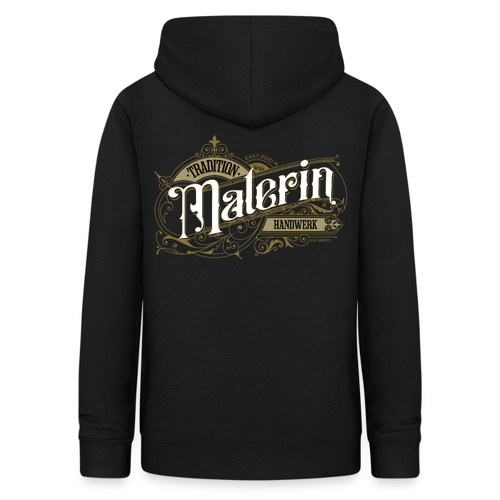 Frauen Hoodie "Malerin" Nostalgie Handwerk Schwarz Frauen Hoodie {{ color }}
