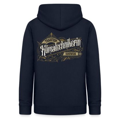 Frauen Hoodie "Klimatechnikerin" Nostalgie Handwerk Navy Frauen Hoodie {{ color }}