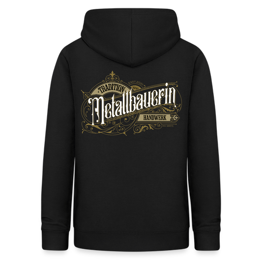 Frauen Hoodie "Metallbauerin" Nostalgie Handwerk Schwarz Frauen Hoodie {{ color }}