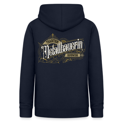 Frauen Hoodie "Metallbauerin" Nostalgie Handwerk Navy Frauen Hoodie {{ color }}