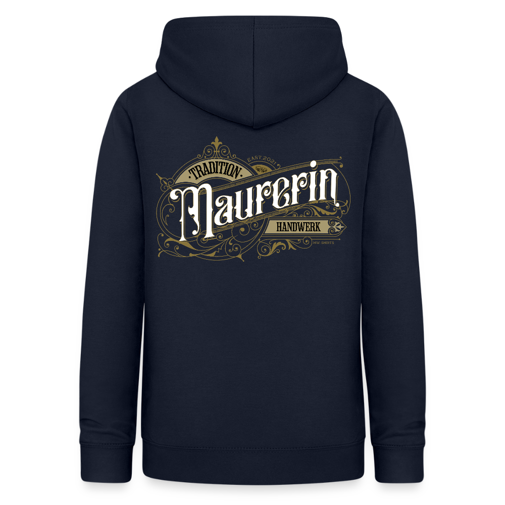 Frauen Hoodie "Maurerin" Nostalgie Handwerk Navy Frauen Hoodie {{ color }}