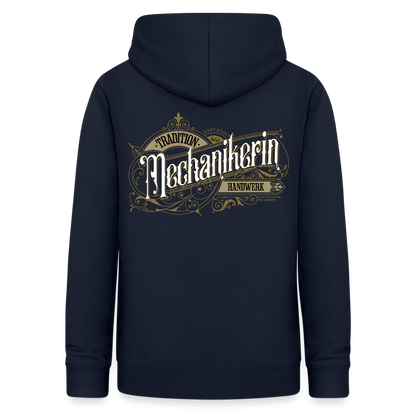 Frauen Hoodie "Mechanikerin" Nostalgie Handwerk Navy Frauen Hoodie {{ color }}