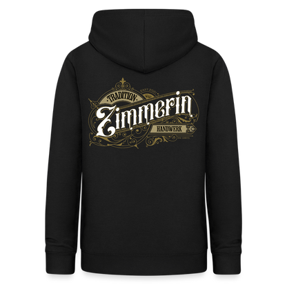 Frauen Hoodie "Zimmerin" Nostalgie Handwerk Schwarz Frauen Hoodie {{ color }}
