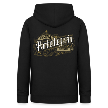 Frauen Hoodie "Parkettlegerin" Nostalgie Handwerk Schwarz Frauen Hoodie {{ color }}