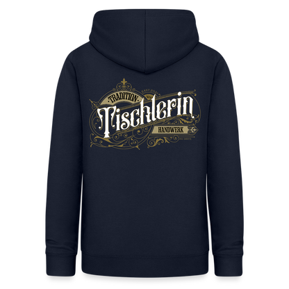 Frauen Hoodie "Tischlerin" Nostalgie Handwerk Navy Frauen Hoodie {{ color }}