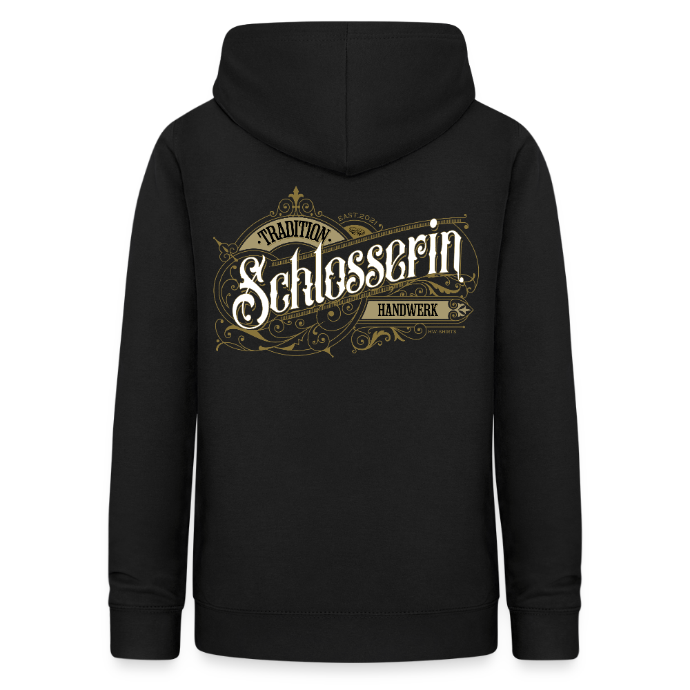 Frauen Hoodie "Schlosserin" Nostalgie Handwerk Schwarz Frauen Hoodie {{ color }}
