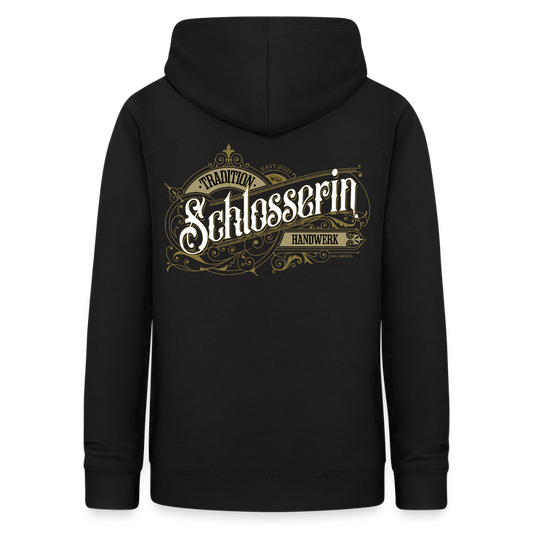 Frauen Hoodie "Schlosserin" Nostalgie Handwerk Schwarz Frauen Hoodie {{ color }}