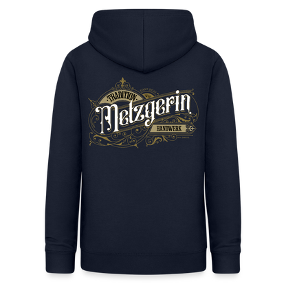 Frauen Hoodie "Metzgerin" Nostalgie Handwerk Navy Frauen Hoodie {{ color }}