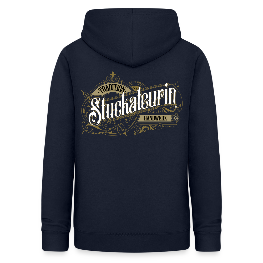 Frauen Hoodie "Stuckateurin" Nostalgie Handwerk Navy Frauen Hoodie {{ color }}