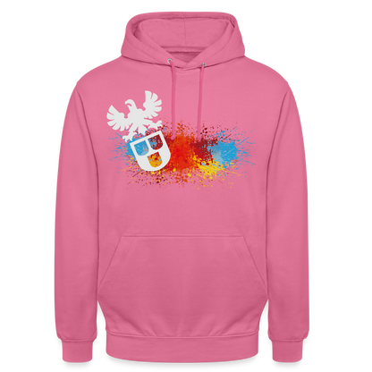 Unisex Hoodie "Maler-Splash" Pink Unisex Hoodie {{ color }}