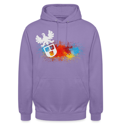 Unisex Hoodie "Maler-Splash" Lavendel Unisex Hoodie {{ color }}