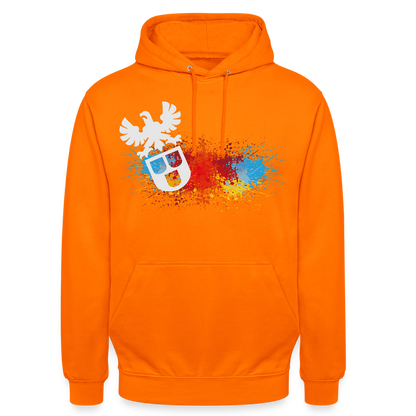 Unisex Hoodie "Maler-Splash" Orange Unisex Hoodie {{ color }}
