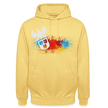 Unisex Hoodie "Maler-Splash" Zitronengelb Unisex Hoodie {{ color }}