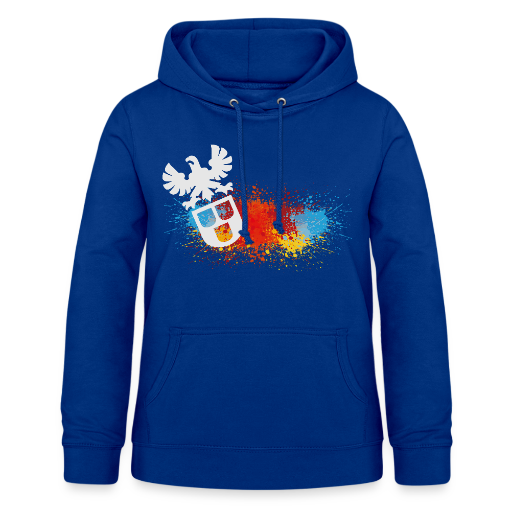 Frauen Hoodie "Maler-Splash" Royalblau Frauen Hoodie {{ color }}