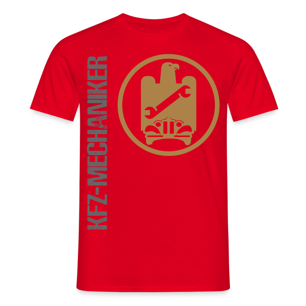 Unisex T-Shirt "KFZ-Mechaniker" Rot Männer T-Shirt {{ color }}