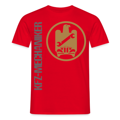 Unisex T-Shirt "KFZ-Mechaniker" Rot Männer T-Shirt {{ color }}