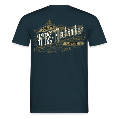 Unisex T-Shirt "KFZ-Mechaniker" Nostalgie Handwerk Navy Männer T-Shirt {{ color }}