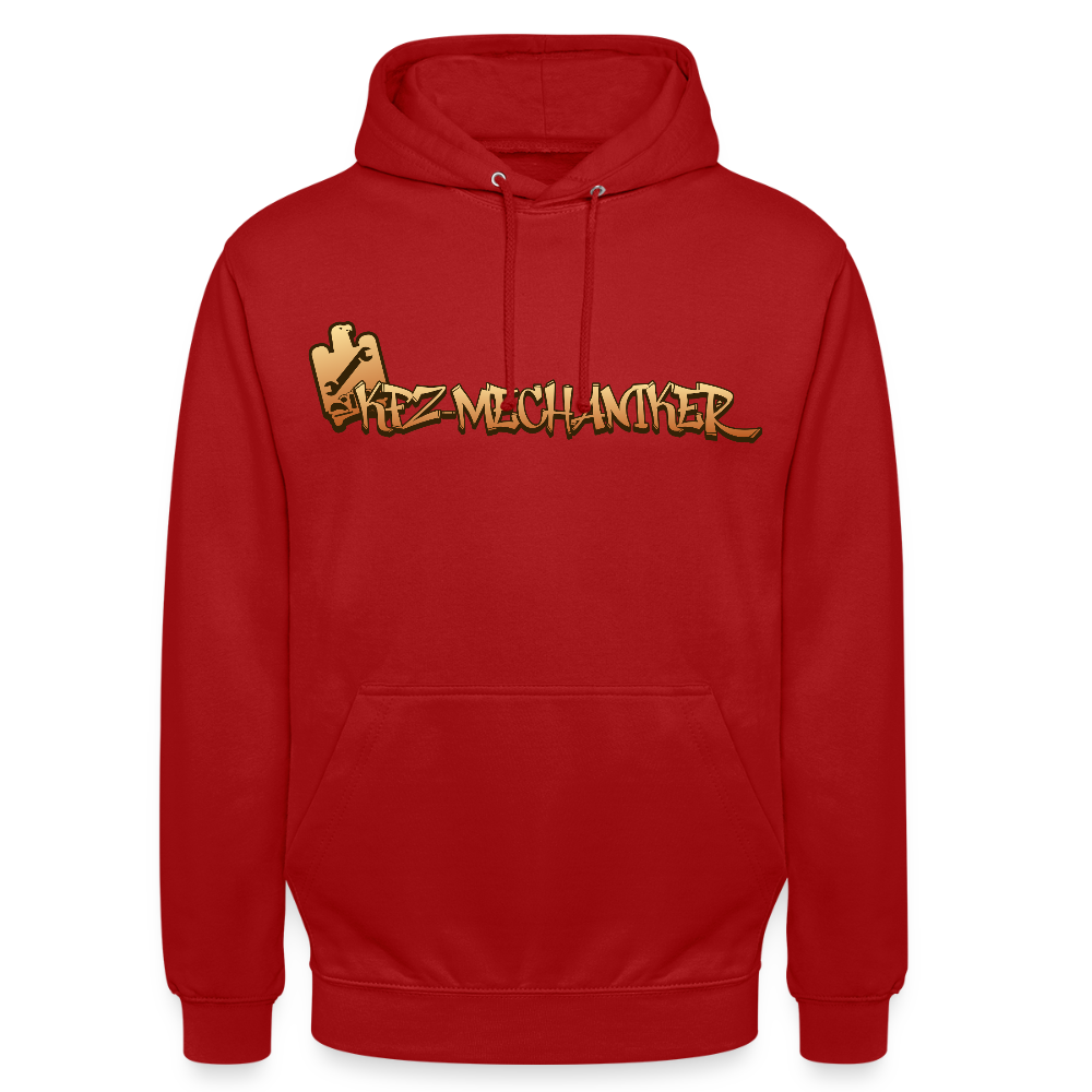 Unisex Hoodie "KFZ-Mechaniker" Rot Unisex Hoodie {{ color }}
