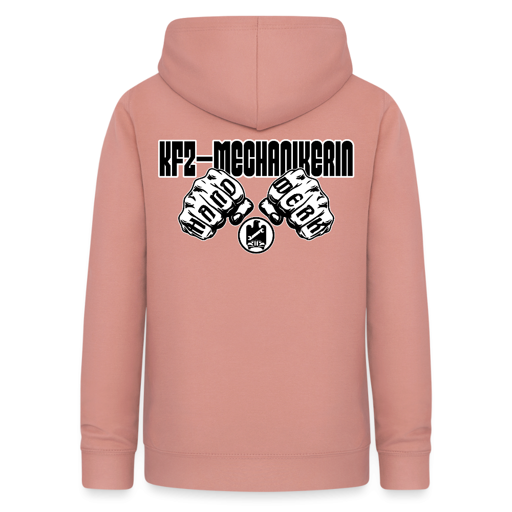 Frauen Hoodie "KFZ-Mechanikerin" (beidseitig beruckt) Altrosa Frauen Hoodie {{ color }}