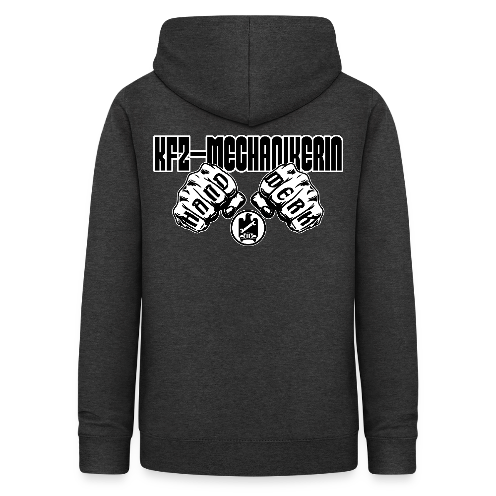 Frauen Hoodie "KFZ-Mechanikerin" (beidseitig beruckt) Anthrazit Frauen Hoodie {{ color }}