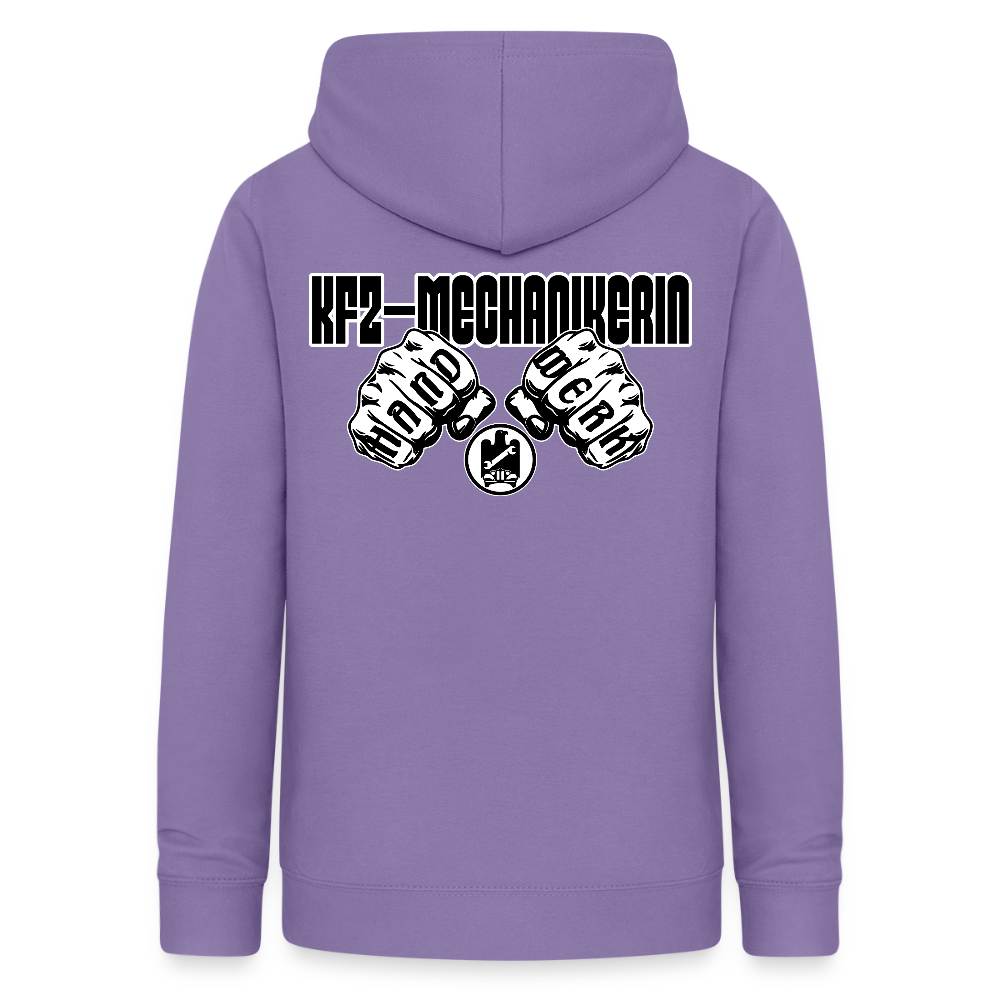 Frauen Hoodie "KFZ-Mechanikerin" (beidseitig beruckt) Lavendel Frauen Hoodie {{ color }}