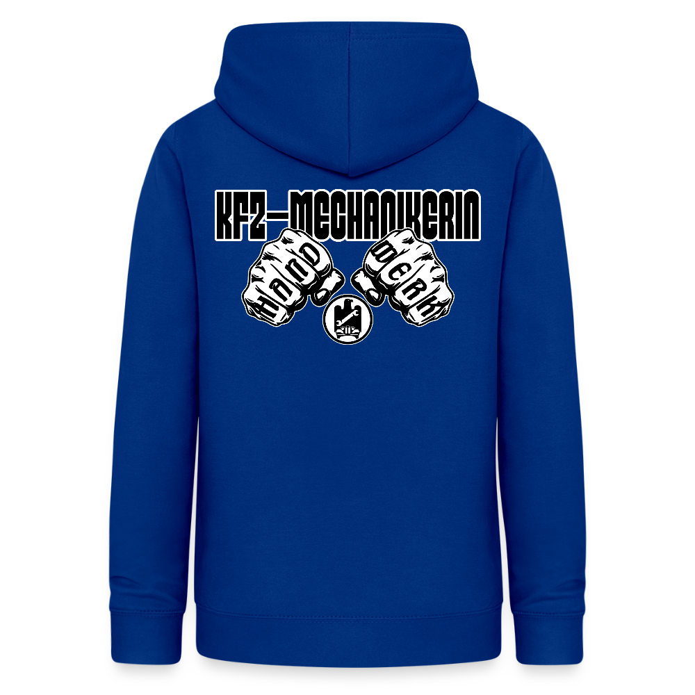 Frauen Hoodie "KFZ-Mechanikerin" (beidseitig beruckt) Royalblau Frauen Hoodie {{ color }}